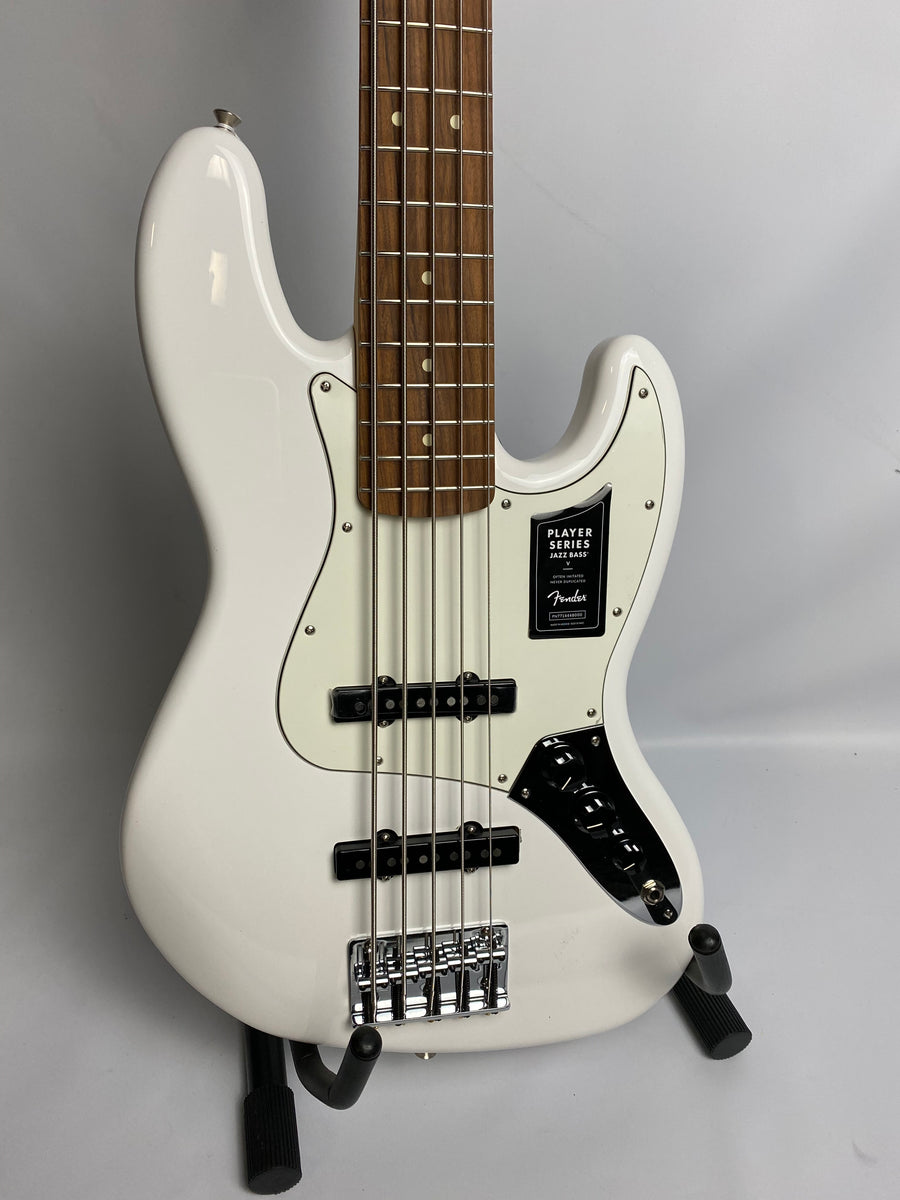 Fender Player Jazz Bass V Pau Ferro Fingerboard Polar White