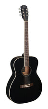 BES-A BK Black acoustic auditorium guitar with solid spruce top, Bessie series J.N Guitars