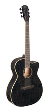 YAK-ACFI Cutaway acoustic-electric auditorium guitar with solid mahogany top, Yakisugi series J.N Guitars