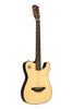 EW3000CN Electric solid body folk guitar with cutaway, natural-coloured J.N Guitars