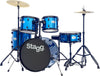 TIM120B BL 5-piece, 6-ply basswood, 20" standard drum set with hardware & cymbals Stagg