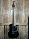 Danelectro Baritone Electric Guitar - Black Metalflake