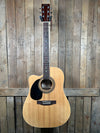 Johnson Left-Handed Acoustic Guitar-Natural (Pre-Owned)