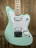 Squier Mini Jazzmaster HH Electric Guitar - Surf Green with Maple Fingerboard