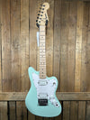 Squier Mini Jazzmaster HH Electric Guitar - Surf Green with Maple Fingerboard