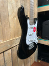 Squier Mini Stratocaster Electric Guitar - Black with Laurel Fingerboard