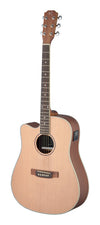 J.N GUITARS Asyla series 4/4 cutaway dreadnought acoustic-electric guitar, solid spruce top, left-handed model ASY-DCE LH
