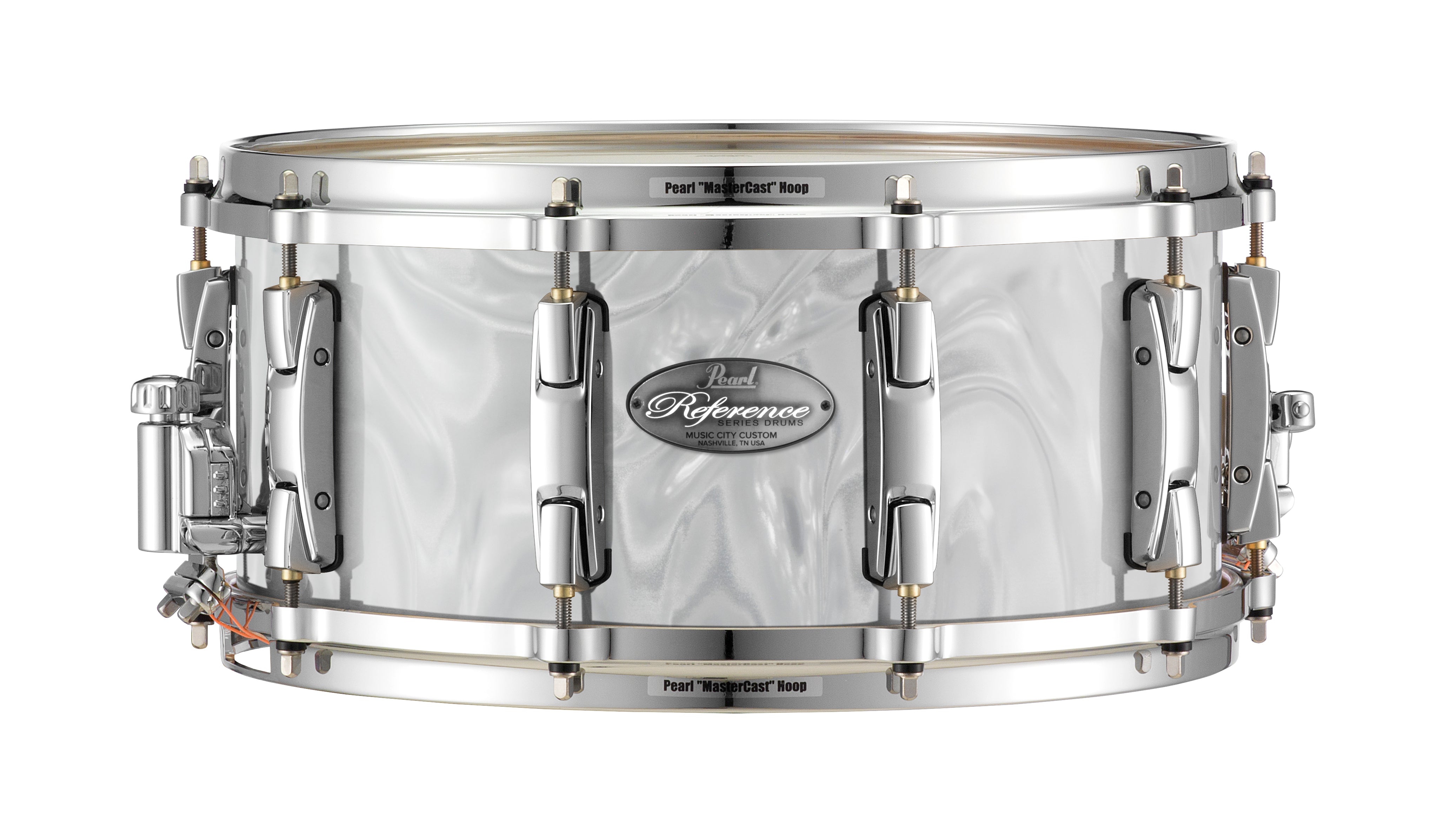 Pearl Music City Custom 20-ply Reference 14x5 Snare Drum WHITE SATIN  MOIRE RF1450S/C722