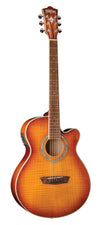 Washburn EA15 Festival Series Ice Tea Burst Mini Jumbo Cutaway Acoustic Electric Guitar EA15ITB-A-U